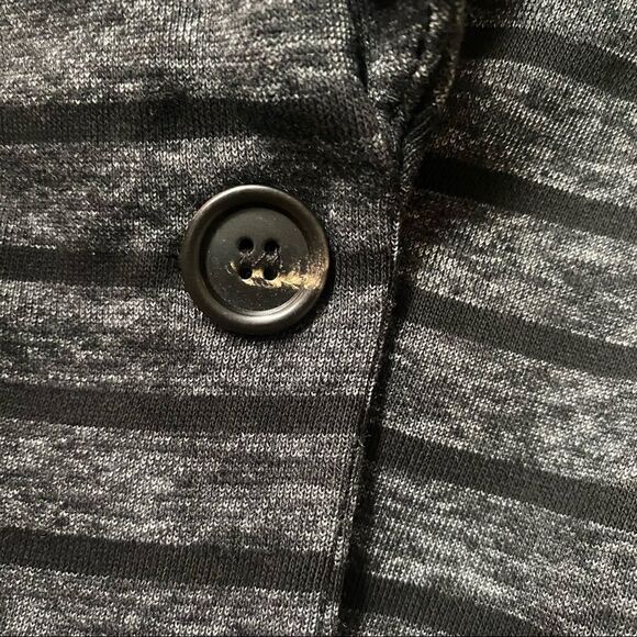 Lulus Striped cotton Jacket blazer black gray size small - Picture 9 of 10